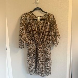 Time and Tru Leopard Print Blouse